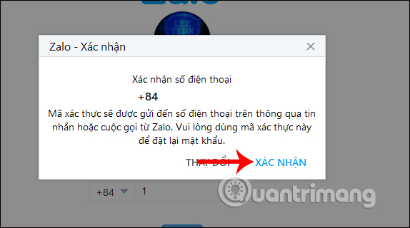 Xác nhận số điện thoại