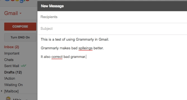 Kiểm tra chính tả Gmail