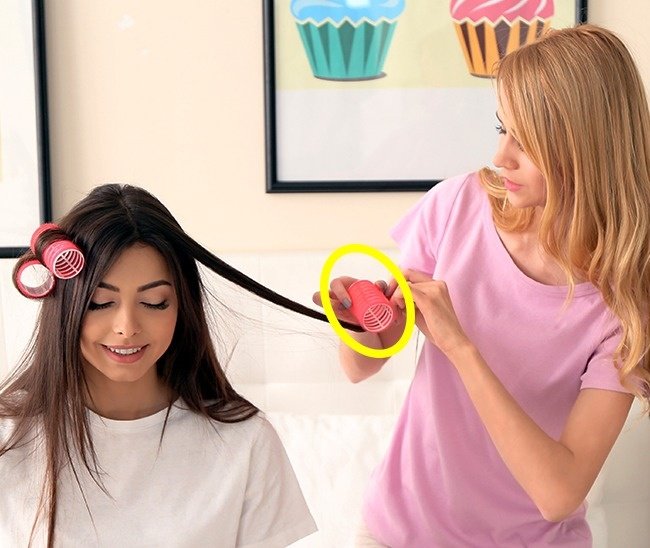 Kẹp tóc và máy uốn tóc