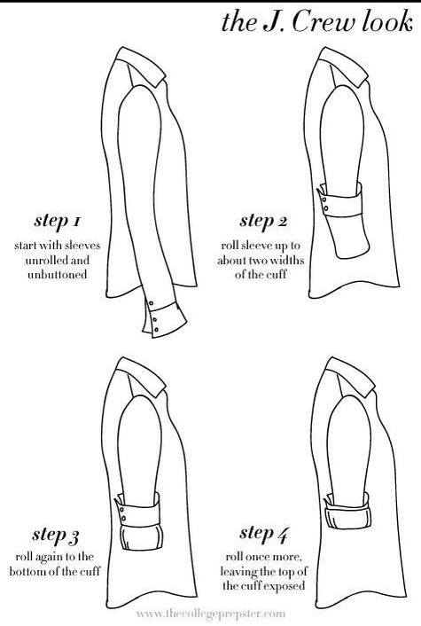 Cách sắn tay áo đẹp