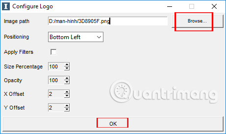 Chèn hình ảnh logo cho ảnh