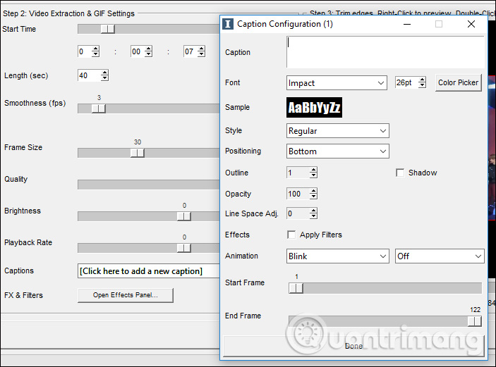 Chèn chữ cho ảnh động