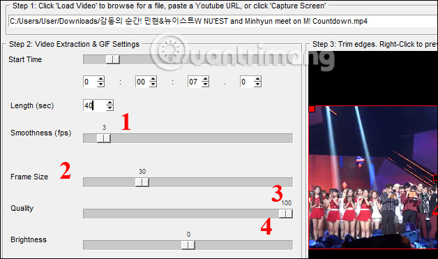 Thiết lập khung hình cho ảnh động