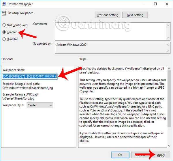 Thư mục hình nền mặc định