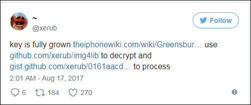 Status của Xerub về khóa giải mã chip bảo mật của Apple