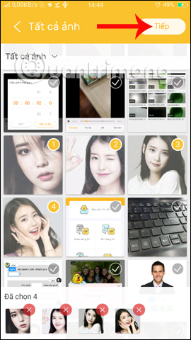 Chọn ảnh làm ảnh GIF