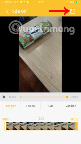 Nhấn biểu tượng đĩa mềm 