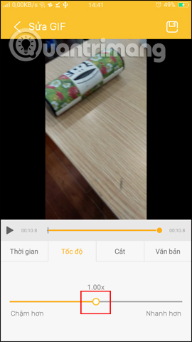 Thay đổi tốc độ chuyển động ảnh GIF