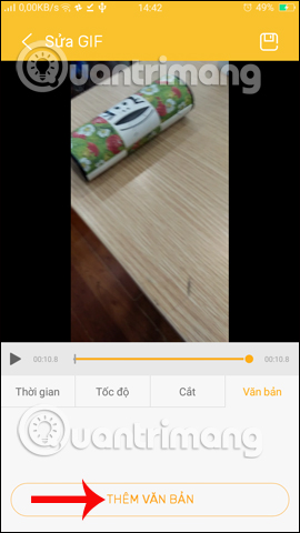 Thêm văn bản vào ảnh GIF
