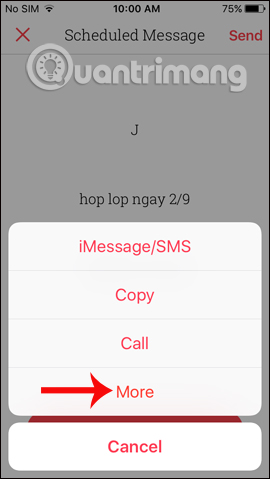 Mở thêm ứng dụng gửi tin nhắn