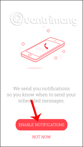 Bật thông báo trên Scheduled