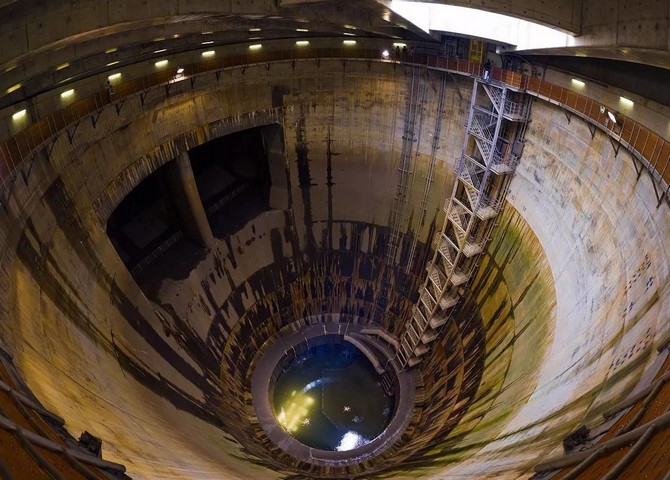 Hệ thống cống ngầm này nằm cách mặt đất 22 m