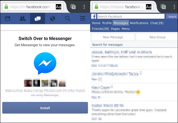 Chuyển sang chế độ desktop trên di động