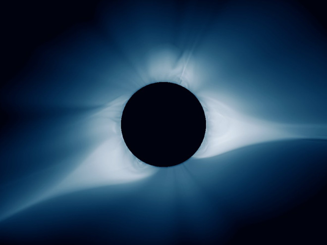 Nhật thực sẽ trông như thế này khi có độ sáng cao nhất 