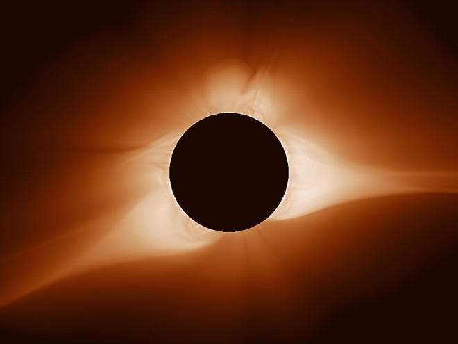 Hình ảnh nhật thực khác được đưa ra bởi hệ thống siêu máy tính 