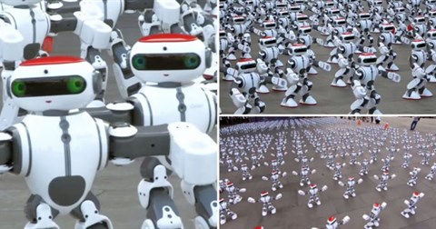 Hơn 1.000 robot nhảy múa tập thể phá kỷ lục thế giới tại Trung Quốc