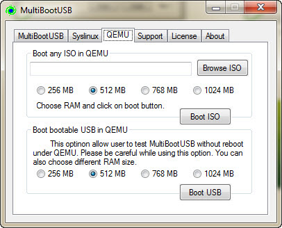 Dùng QEMU để kiểm tra USB boot 