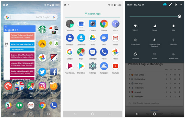 Giao diện hệ điều hành trên Essential Phone