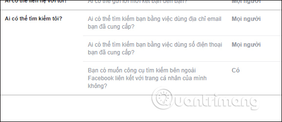 Tìm kiếm tài khoản Facebook