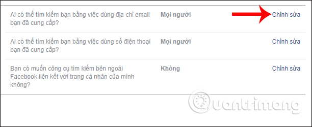 Tìm kiếm Facebook bằng email