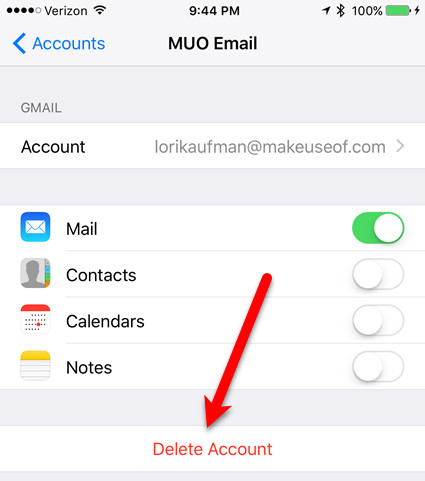 Xóa tài khoản email