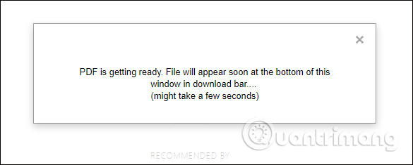 Thông báo download 