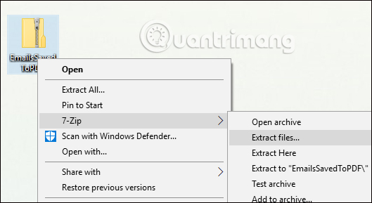 Giải nén tập tin đuôi zip