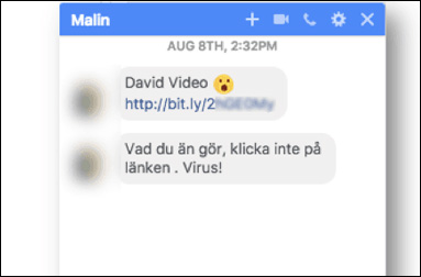 Kẻ tấn công gửi liên kết độc hại qua Facebook Messenger