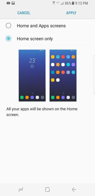 Thay đổi cài đặt màn hình ứng dụng và màn hình chính