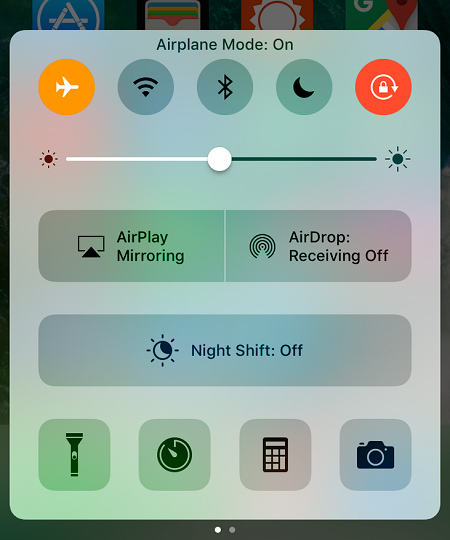 Chế độ Máy bay trên iPhone