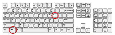 Phím tắt Windows + P