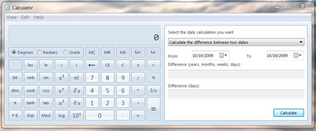 Chọn chế độ trong Calculator