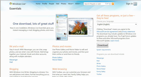 Ứng dụng Windows Live Essentials
