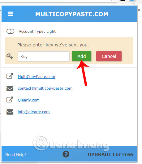 Nhập mã kích hoạt
