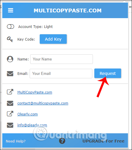 Đăng ký tài khoản Multi Copy Paste