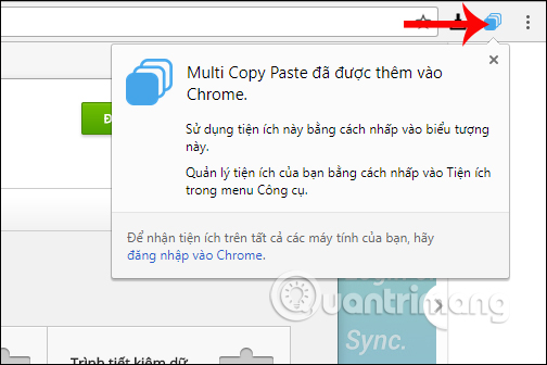 Thông báo từ Multi Copy Paste