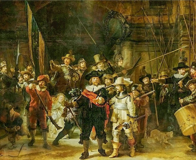 Nhưng bối cảnh thực sự của bức tranh sau khi được làm sạch lại là ban ngày 