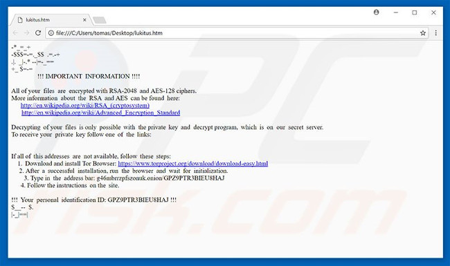 Tập tin Lukitus HTML