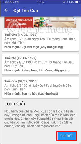 Chi tiết luận giải mệnh ngũ hành