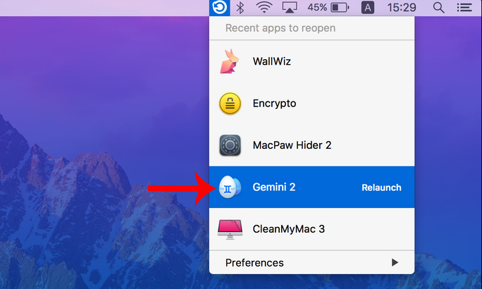 Khởi động lại ứng dụng vừa thoát