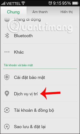 Cài đặt trên Android