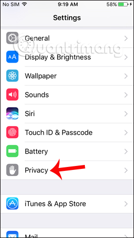 Quyền riêng tư trên iPhone