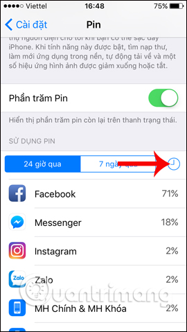 Nhấn chọn biểu tượng đồng hồ