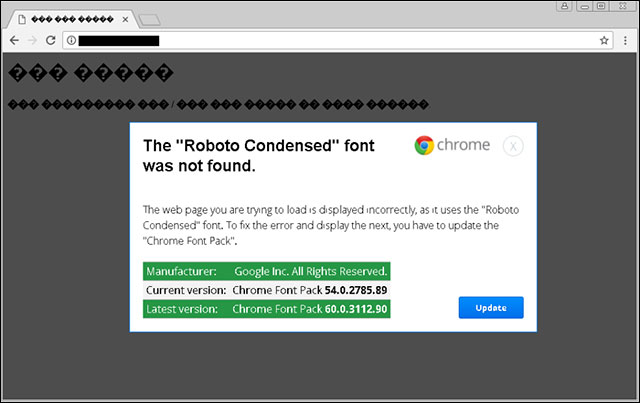 Cập nhật font Roboto Condensed để tiếp tục xem trang 