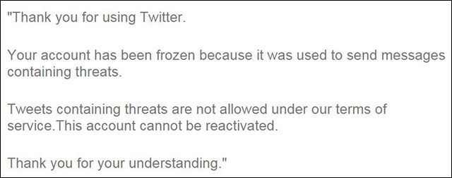 Lời nhắn từ Twitter