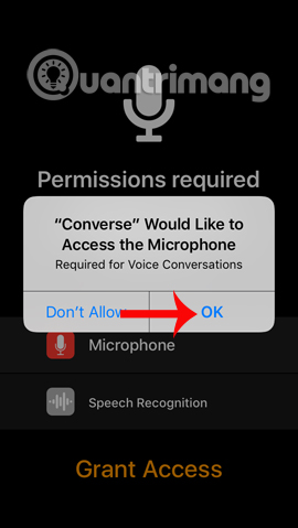 Truy cập Microphone