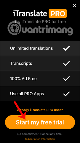 Sử dụng ứng dụng miễn phí