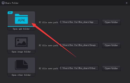 Chọn Open apk folder
