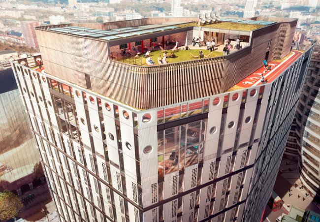 Tầng thượng của văn phòng có hẳn một đường chạy bộ dài 150 mét dành cho nhân viên của Adobe