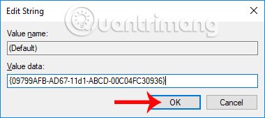 Nhập giá trị cho Key